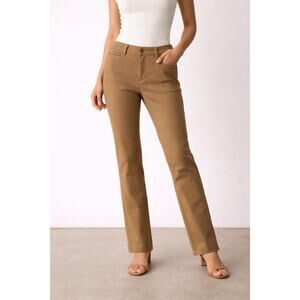 Katherine Barclay Brown Pants Womens Size 6 Straight Leg Stretch Career Casual